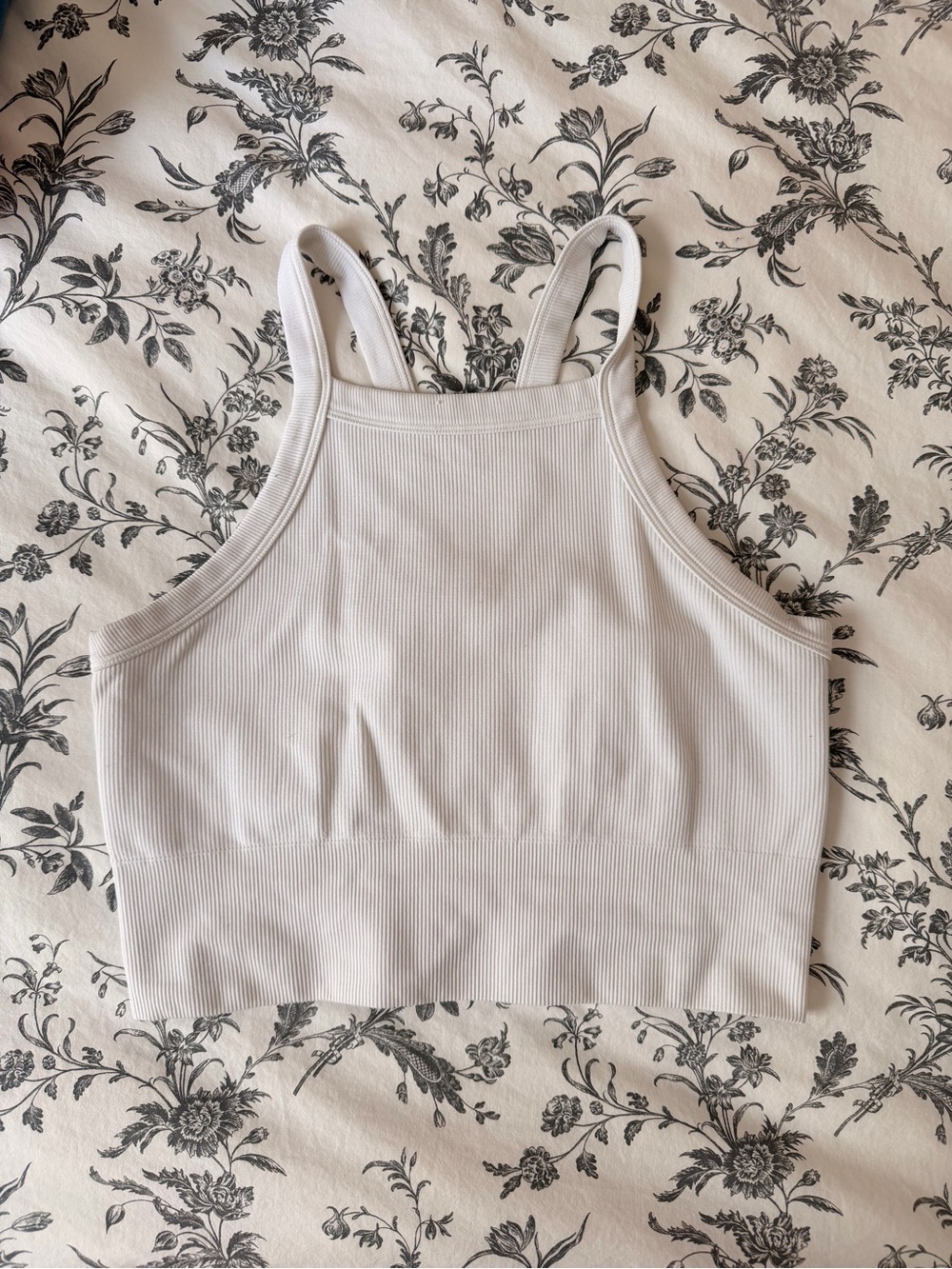 Ribbed High Neck tank top